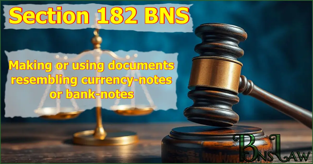 Section 182 BNS: Making or using documents resembling currency-notes or bank-notes