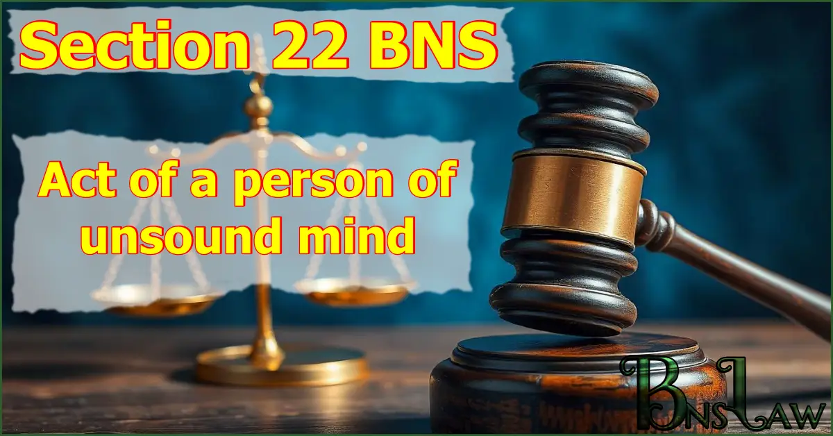 Section 22 BNS: Act of a person of unsound mind